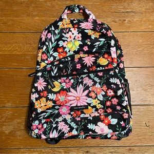 Vera Bradley Black Floral tangerine twist
